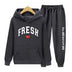 Fashion Printed Sports Sweater Warm Hoodie Casual Suit
