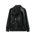 Coat Women's Autumn And Winter Motorcycle Short Black