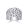 Many Diamonds Are Arranged Luxuriously Fashionable Moissanite Silver Rings