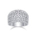 Many Diamonds Are Arranged Luxuriously Fashionable Moissanite Silver Rings