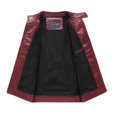 Motorcycle Leather Coat For Men Autumn And Winter New Men Douson Odeh