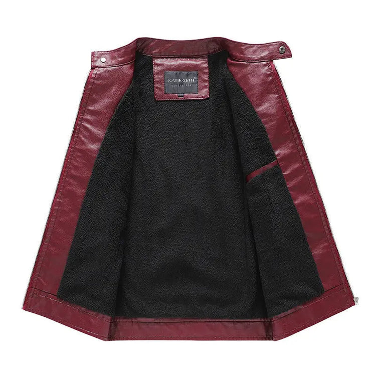 Motorcycle Leather Coat For Men Autumn And Winter New Men Douson Odeh