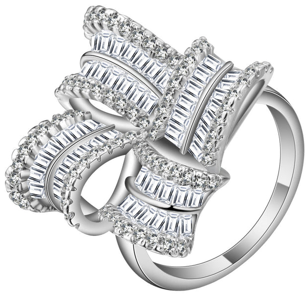 Inlaid Copper Ring Zircon European And American Fashion Ring