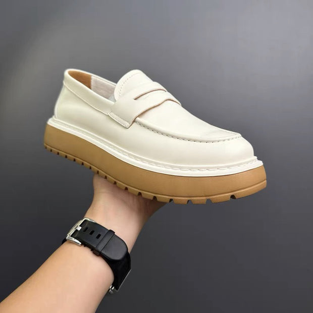 Leather One Pedal Lazy Casual Sneakers