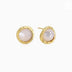 White Moonlight Mother-of-Pearl Niche Design Advanced Versatile Silver Earrings