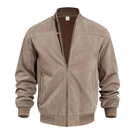 Men's Casual Plus Size Suede Zipper Men's Jacket Douson Odeh
