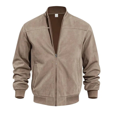 Men's Casual Plus Size Suede Zipper Men's Jacket Douson Odeh