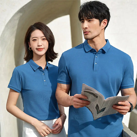Lapel Work Clothes Short Sleeve T-shirt Men Douson Odeh