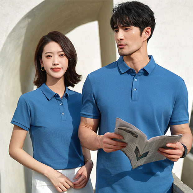 Lapel Work Clothes Short Sleeve T-shirt Men