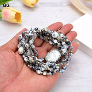 Round Agate Stone Women's Bracelet