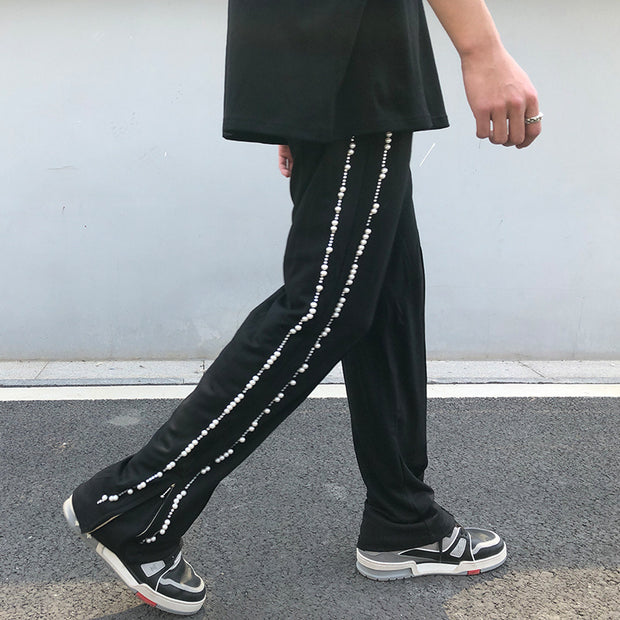 Australian Diamond Tide High Street Flared Trousers Side Zipper Niche Hip-hop Couple Men And Women