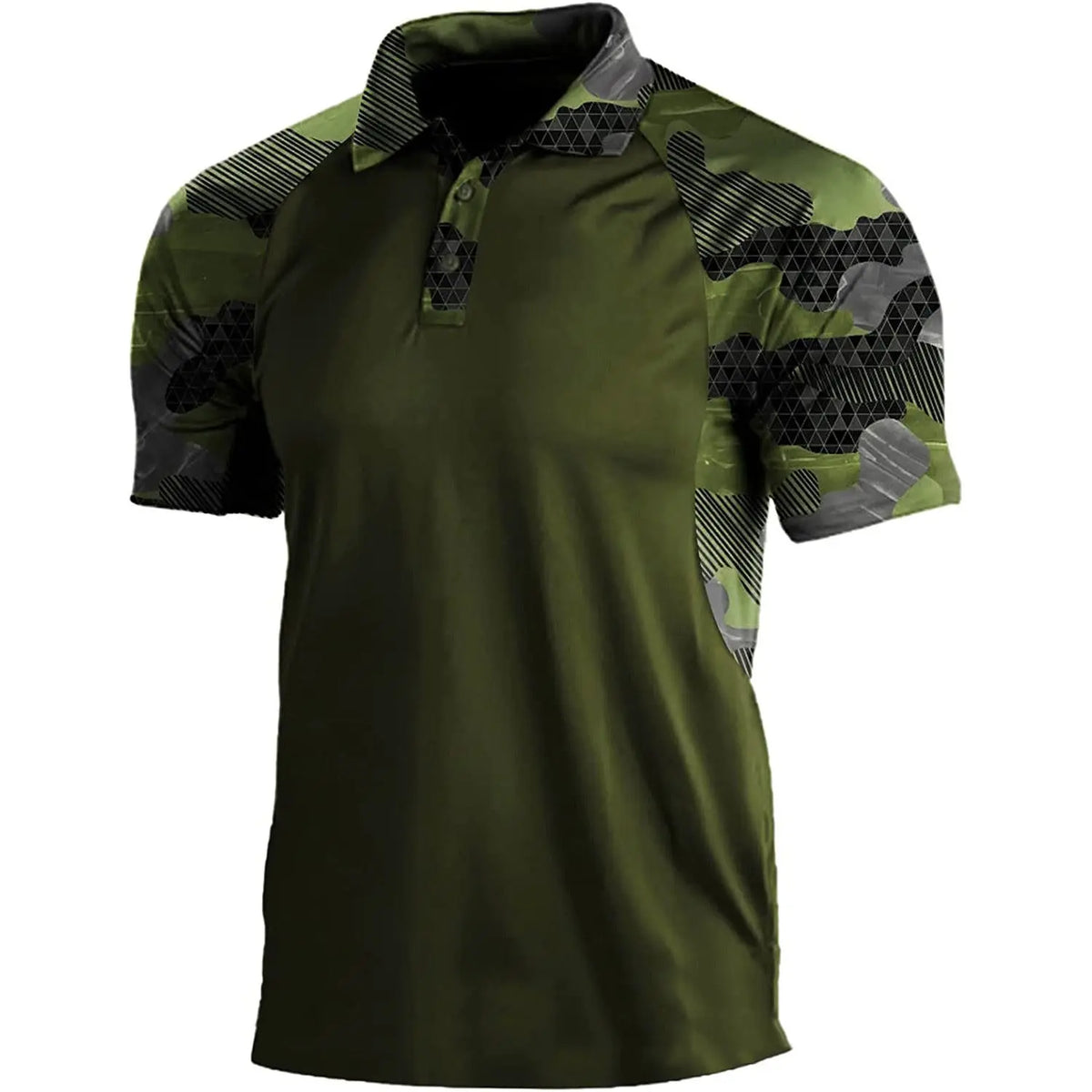 Polo Shirt Lapel Zipper Short-sleeved T-shirt Men Douson Odeh