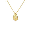 Glossy Water Drop 26 English Letter Pendant Copper-plated Gold Simple Pendant Female