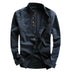 European And American Style Men's Clothing Stand Collar Buried Clip Casual Shirt