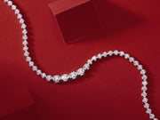 In The Name Of Light Luxurious Fashion Diamond Pendant Necklace Set With Mosan Diamond Silver Ornaments