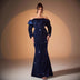 Off-the-shoulder Sequin Evening Gown For Proms