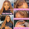 Real Human Hair Female Long Straight Hair Front Lace Wig Head Cover