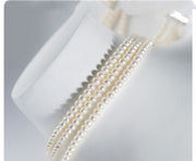 Freshwater Pearl Necklace Three Layer Design