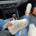 Chunky Heel Shoes Ankle Boots Lace-up Sneakers For Women Douson Odeh