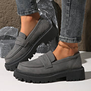 British Style Low Heel Slip-on Low Cut Loafers