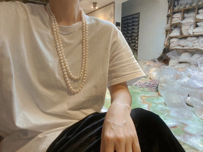 Natural Freshwater Pearl Necklace Long Sweater Chain