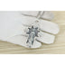 Sterling Silver Cherry Blossom Necklace Men's And Women's Vintage Cross Pendant