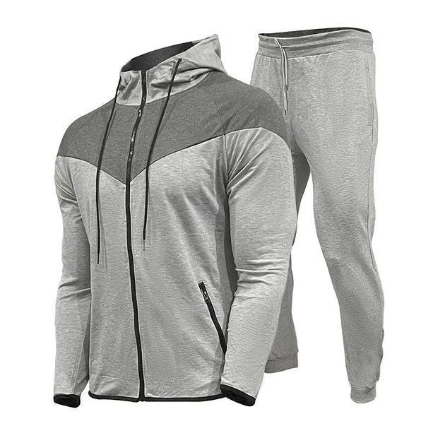 Men's Casual Zipper Suit Cardigan Sweater Sportswear Suit