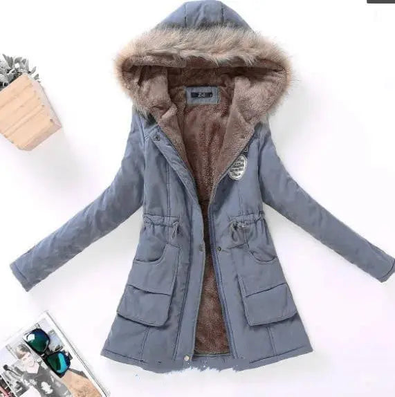 Hooded Winter Jacket Women Fashion Warm Coats Ladies Tops Douson Odeh