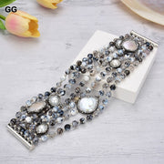 Round Agate Stone Women's Bracelet