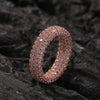 Copper Inlaid Zircon Full Diamond Ring Personality Simple Men
