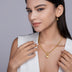 Meteor Wish - A Fashionable And Trendy Necklace Pendant Diamond Jewelry Necklace Set With 1-carat Moissanite S925 Sterling Silver And Gold Plating