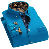 Winter Corduroy Fleece Warm Shirt Men Douson Odeh