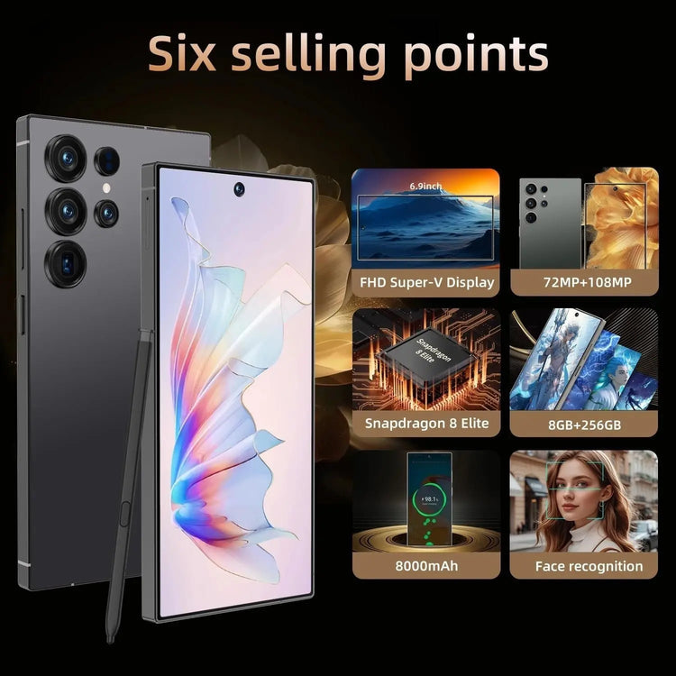 S25 Ultra Cell Phone 5G Unlocked Phone,Smartphone With Tool Pen, Android 15.0 Cell Phone Douson Odeh