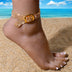 Simple Summer Beach Full Diamond Buckle Anklet