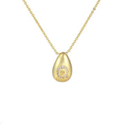 Glossy Water Drop 26 English Letter Pendant Copper-plated Gold Simple Pendant Female