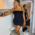 Plus Size Women's Suspender Feather Dress Gown