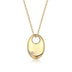 First Encounter - A Fashionable And Trendy Diamond Pendant Necklace Set With Moissanite S925 Sterling Silver And Gold Plating