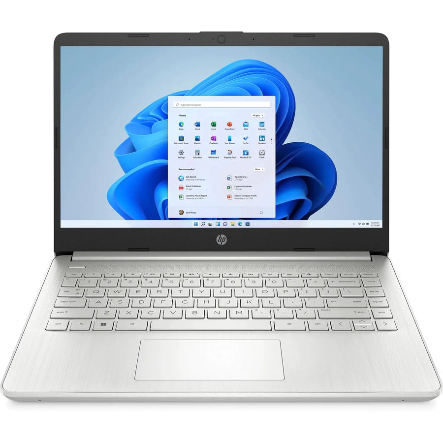 HP 14-inch 14-dq0733ds Touchscreen Laptop Intel Pentium Silver N5030 4GB DDR4 RAM 128GB SSD Intel UHD Graphics 4 Cores Windows 11 Home S Mode Fast Charge USB Type-C HDMI Natural Silver (Renewed)