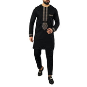 Men's Casual Long Sleeve Ethnic Style Traditional Clothing Suit