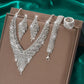 Silver Wedding Jewelry Suit Women's