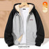 New Contrast Color Women's Clothing Winter Fleece-lined Casual Cardigan Coat Outerwear Women Douson Odeh
