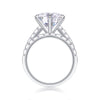 Arrange Large Diamond Rings Luxuriously And Fashionably Set With Moissanite Silver Rings