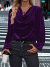 Women's Pile Collar Long Sleeve Top