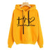 Heart Print Hoodie Sweatshirt Pullover Tops Women Long Sleeve Sports Clothes Douson Odeh