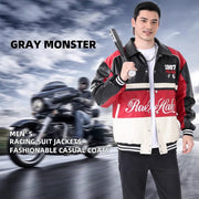 Leather Disc Style Coat Loose Windproof