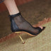 Summer Fashion Mesh Stiletto High Heel Ladies Short Boots