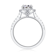 Audrey Large Diamond Ring Luxury Fashion Set Moissanite Silver Ring