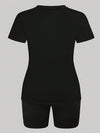 Printed Drop Shoulder T-Shirt Graphic Tees Women Tops