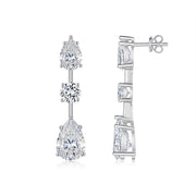 Light Luxury Long Earrings 925 Sterling Silver Moissanite