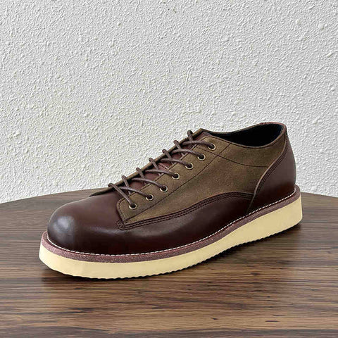 Work Shoes Color Matching Casual Retro Platform Leather Shoes Douson Odeh